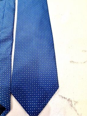 Boss Royal Blue Micro-Square Silk Tie